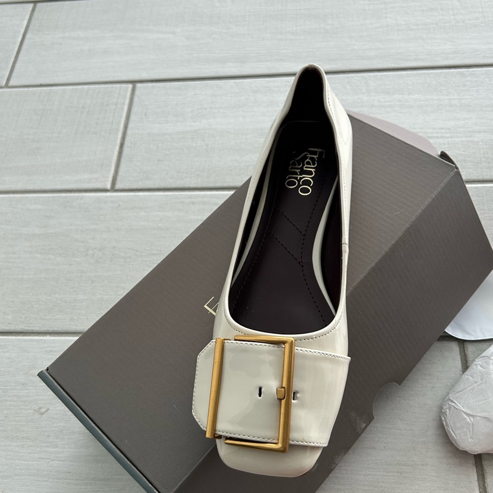 Franco Sarto Cream Tahlia Flats